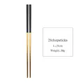 21cm square chopsticks in black and gold finish made of 304 stainless steel - 21cm Square Chopsticks / Black Gold