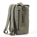 Sac à dos de voyage en toile vert armée avec poignée latérale et bretelles réglables - Version Améliorée Vert Armée Petit