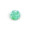 Glinsterende groene 8mm ronde hars druzy steen cabochon voor het maken van sieraden - Groene Stijl (2)
