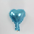5-inch light blue heart shaped foil balloon with metallic finish for party decoration - Heart / Sky Blue
