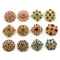Combinaison Strass Multicolore (KZ001-01) / Lot de 12 / Or