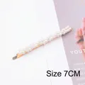 Elegant gold metal barrette with double-row white pearls and 7cm length measure - Twist Pearl Bobby Pin