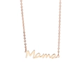 Elegante collar Mama de acero inoxidable bañado en oro rosa de 18 quilates para mamá - Oro rosa