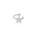 Silberne Ohrmanschette in Sternform mit minimalistischem U-förmigem Clip-On-Design - Pentagramme / Silber
