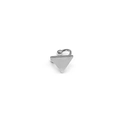 Minimalist silver triangle ear cuff for cartilage shown on a clean white background - Triangle / Silver