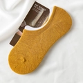 Women's thin ginger yellow invisible cotton socks with non-slip silicone and breathable fit - Ginger Yellow
