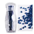 Micro diamantes de imitación azul oscuro facetados de 1,1 mm en frasco para decoración DIY - 3000pcs/Botella / 3# Azul Oscuro