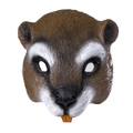 Realistische Eichhörnchen-Schaumstoffmaske in Braun und Weiß für Halloween-Partys auf Weiß - Einheitsgröße / Eichhörnchen Maske