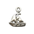 Ciondolo a forma di barca a vela argento in lega con gancio per gioielli fai-da-te - Barca a Vela 15x19mm / Argento Tibetano