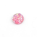 Ronde 6mm roze hars druzy strassteen met sprankelende textuur voor DIY-sieraden maken - Roze iriserend (1)