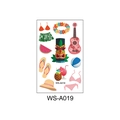 Tatouages temporaires Hawaii imperméables motifs jupe hula et bikini modèle WS-A019 - WS-A019/Vibes de Plage