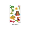 Tatouages temporaires hawaïens imperméables avec palmiers tropicaux et motifs tiki - WS-A015/Style Tropical