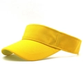 Bright yellow summer outdoor sun visor hat for sports with adjustable strap and breathable fabric - Adult / Yellow