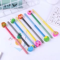 Set di 8 matite colorate HB con simpatiche gomme a forma di animali per premi scolastici - Con Stile Gomma a Cartone Animato