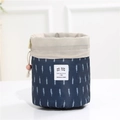 Borsa da viaggio in tessuto Oxford blu navy con coulisse e motivo a frecce - Blu Navy Piuma