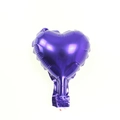 Purple heart-shaped metallic foil balloon with glossy finish for party decorations - Heart / Purple
