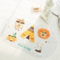 Transparent anti-slip bathtub mat featuring cute forest animal prints and suction cups - Ethnic Style Cartoon