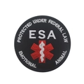 Circular ESA Emotional Support Animal embroidered patch with Star of Life for service dogs - Emotional Support Animal(9)