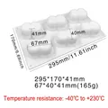 6-cavity white peach silicone mousse mold measuring 295x170x41mm for DIY baking - 6-Cavity Double Cherry Mousse Mold / White