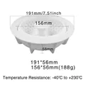 White honeycomb silicone mousse cake mold with dimensions 191x56mm and size markings - Hollow Custard Apple Mousse Mold / White