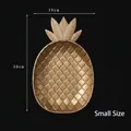 Bandeja de servicio piña dorada nórdica pequeña con textura rombo 19cm x 30cm - Piña de Oro Pequeño