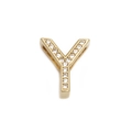 Verstellbares goldenes Edelstahl-Mesh-Armband mit funkelndem Buchstaben-Y-Anhänger - Gold Buchstabe Y