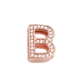 Roségoldfarbener Buchstabe B Anhänger mit Kristallen für Mesh Armband DIY Schmuck - Roségold Buchstabe B