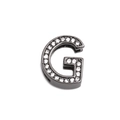 Verstellbares Mesh-Armband-Zubehör mit einem buchstaben G aus Gunmetal und Zirkon - Gunmetal Buchstabe G