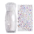 Micro diamantes aurora de 1.1mm para manicura en frasco de cristal tallado con efecto irisado - 3000pcs/Botella / 4# Aurora AB