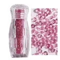 Diamantes de imitación rosa de 1,1 mm para uñas en frasco de cristal para manicura - 3000pcs/Botella / 12# Rosa Claro