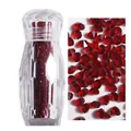 Microdiamantes rojos de 1,1 mm en frasco transparente para decoración de uñas - 3000pcs/Botella / 23# Rojo Oscuro