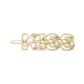 Pasador dorado para el pelo KISS con brillantes diamantes de imitación y perlas - KISS