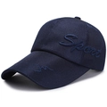 Dunkelblaue atmungsaktive Mesh-Sport-Baseballkappe mit 3D-Sport-Stickerei - Blau