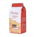 Creative orange juice carton crossbody bag made of premium PU leather with fruit print - Orange Red White