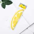 Cute 15cm lemon-shaped yellow wooden ruler for students and stationery lovers - Lemon / 15CM