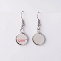 Ganci per orecchini in acciaio inox con basi tonde da 12mm per creazione gioielli - Tondo 12mm (Prezzo al pezzo)