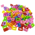 Colorful mini rectangle hair clips for girls in assorted bright candy shades - Square Style