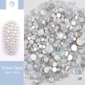 Flache Snow Opal Strasssteine für Nagelkunst und DIY Projekte in den Größen SS4-SS20 - 350 Stück/Packung / Opalweiß