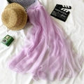 Elegant purple chiffon sun protection scarf for women, lightweight beach shawl wrap - Lilac