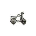 Ciondolo a forma di scooter vintage in argento per gioielli fai da te e bracciali - Moto 17x23mm / Argento Tibetano