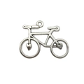 Ciondolo a forma di bicicletta in argento con ruote a cuore per gioielli fai-da-te - Bicicletta 23x30mm / Argento Tibetano