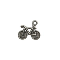 Ciondolo a forma di bicicletta in lega per bracciali e orecchini placcato argento - Bicicletta 1g / Argento Tibetano
