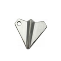 Ciondolo triangolare in metallo argento con finitura lucida liscia per gioielli fai-da-te - Aeroplanino di Carta 17x19mm / Argento Tibetano