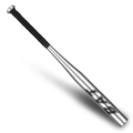 Silver A6061 aluminum alloy baseball bat with black anti-slip handle grip - 25 Inch / Silver