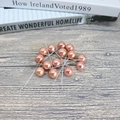Künstliche 15 mm rosé goldene Perlenbeeren am Draht für DIY-Blumendekoration - Perlrosa Gold