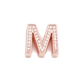 Roségoldener Mesh-Armband-Anhänger mit kristalbesetztem Buchstaben M Design - Roségold Buchstabe M