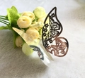 Decoraciones de mariposas caladas con láser en plata y oro rosa para bodas - Plata Reflectante