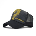 Cappello trucker grigio e nero con punto interrogativo pixel giallo e testo street - Regolabile / Stile Punto Interrogativo Pixel Colorblock Nero E Giallo (2)