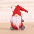 Gnomo di Natale nordico con cappello in feltro rosso e barba bianca per decoro albero - Gnomo Nordico Cappello Curvo (D-GJ17)