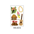 Tatouages temporaires hawaïens imperméables avec motifs de plage d'été modèle WS-A012 - WS-A012/Surf à la Plage